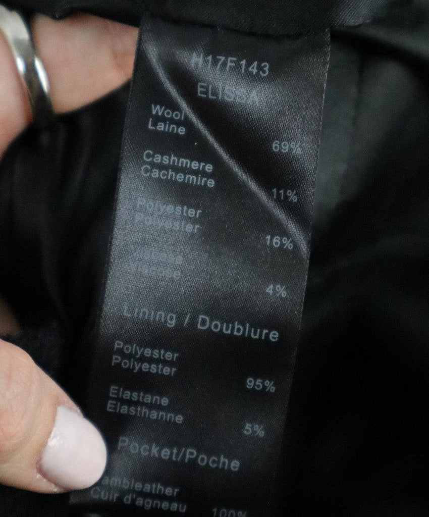 Anne Fontaine Black Wool Coat W/Belt sz 4 - Michael's Consignment NYC