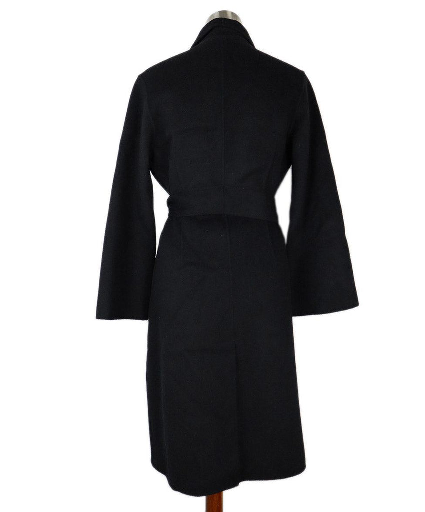 Anne Fontaine Black Wool Coat W/Belt sz 4 - Michael's Consignment NYC