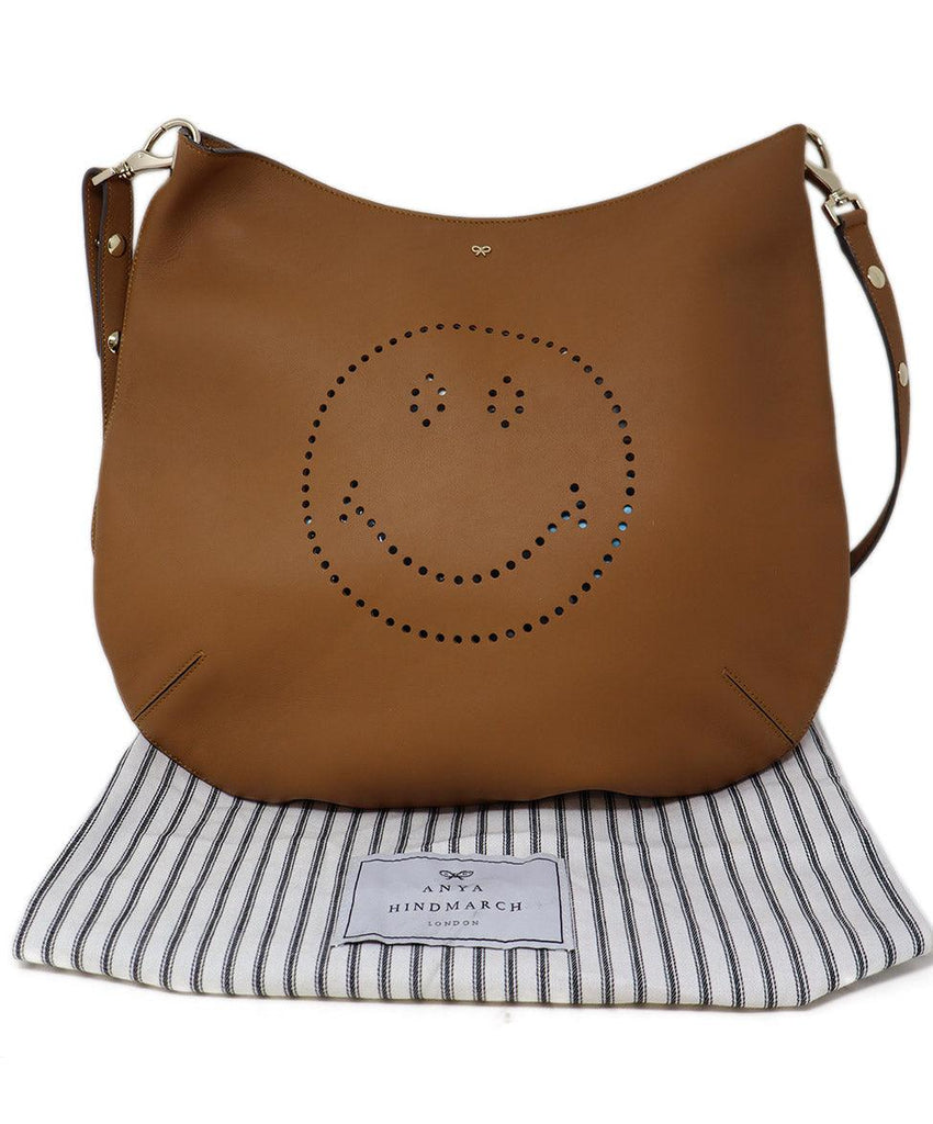 Anya Hindmarch Tan Leather Smiley Face Crossbody - Michael's Consignment NYC