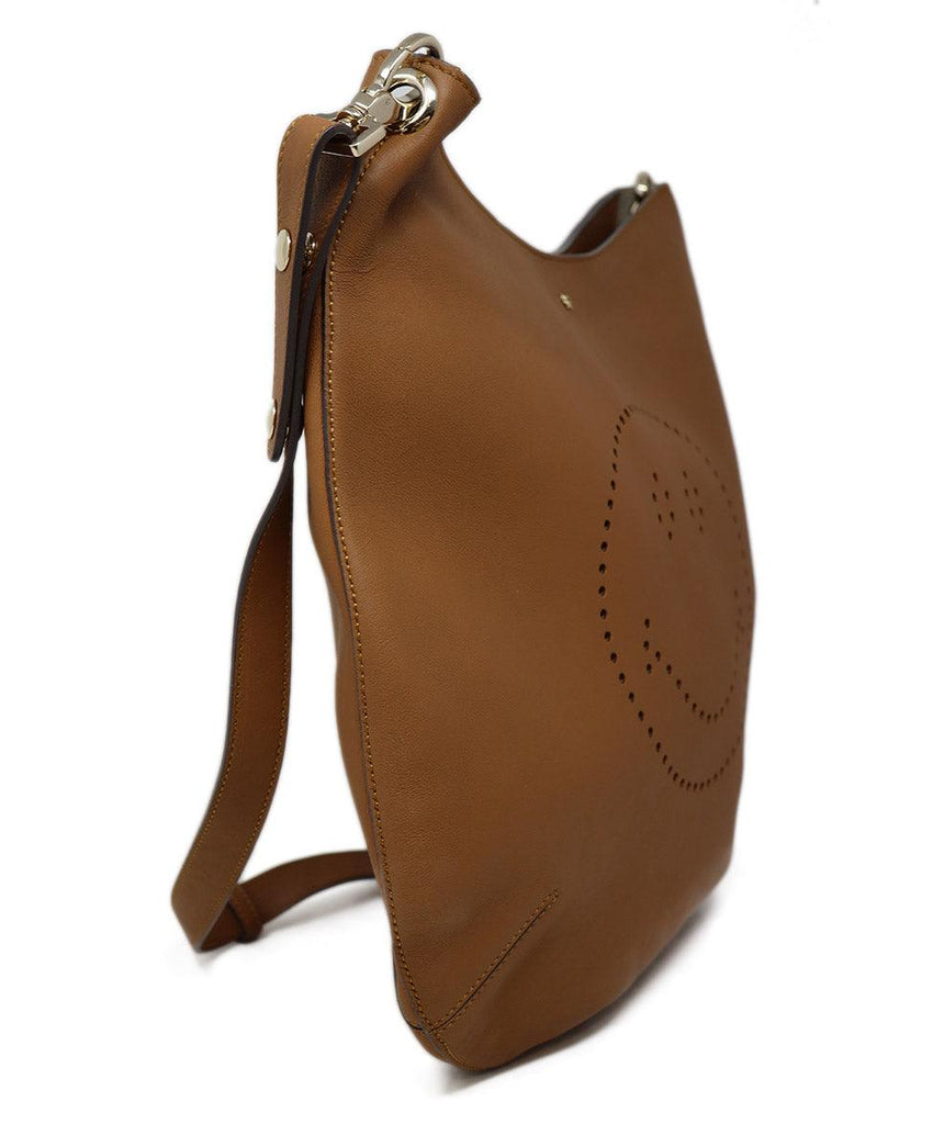 Anya Hindmarch Tan Leather Smiley Face Crossbody - Michael's Consignment NYC
