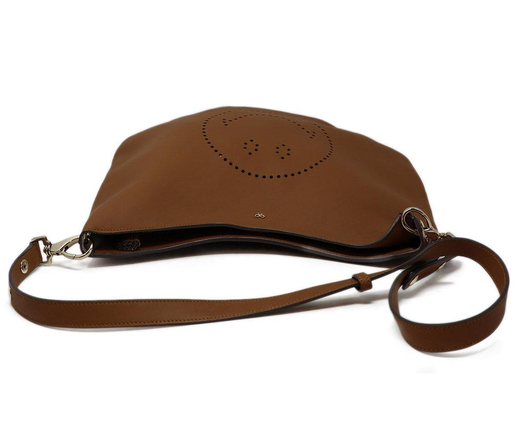 Anya Hindmarch Tan Leather Smiley Face Crossbody - Michael's Consignment NYC