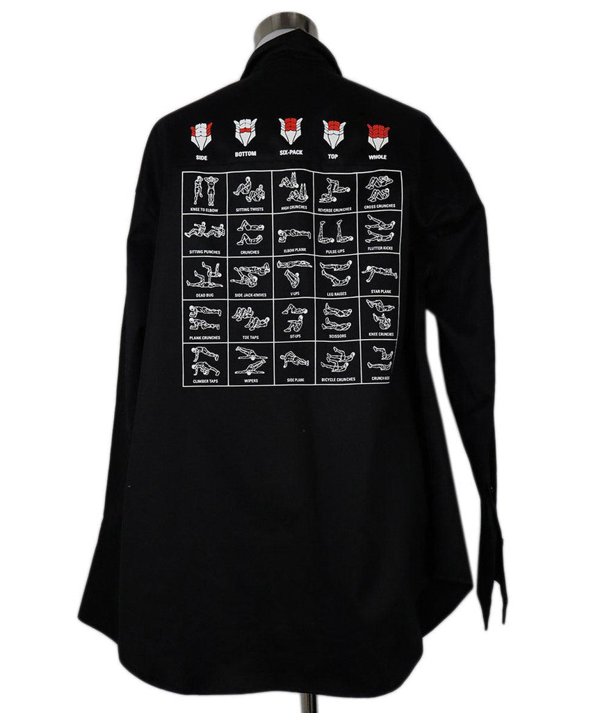 Balenciaga B&W Print Cotton Shirt sz 4 - Michael's Consignment NYC