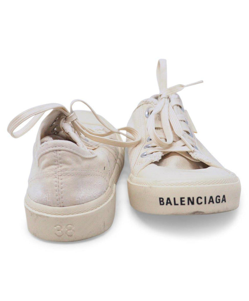 Balenciaga Beige Canvas Sneakers sz 8 - Michael's Consignment NYC