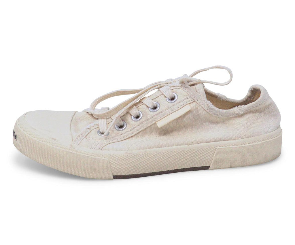 Balenciaga Beige Canvas Sneakers sz 8 - Michael's Consignment NYC