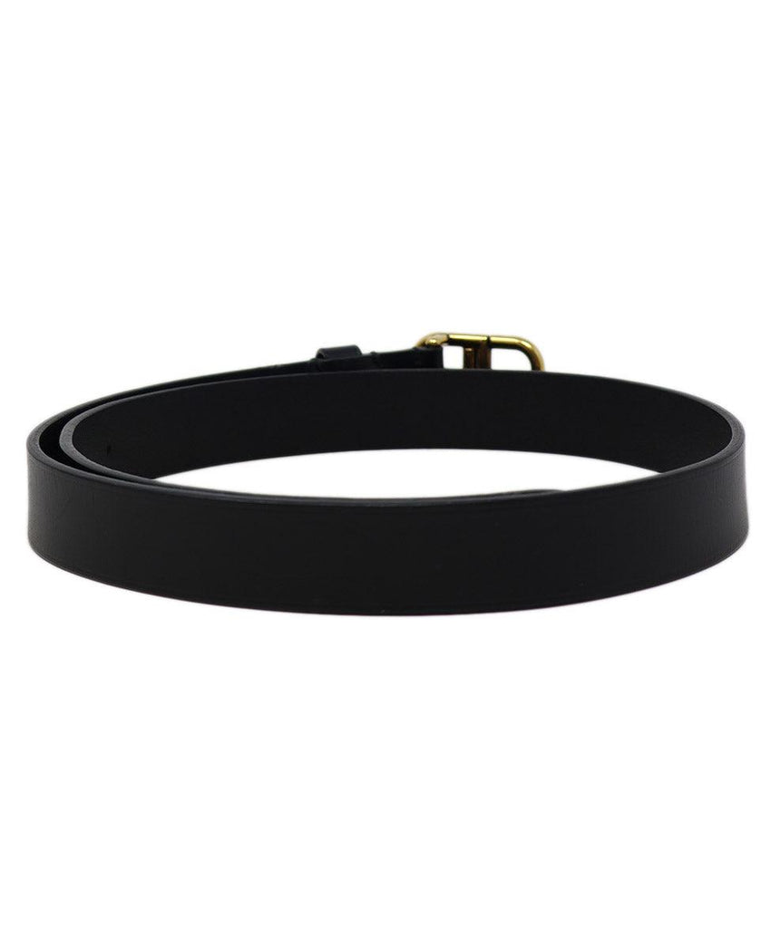 Balenciaga Black Leather & Gold Buckle Belt - Michael's Consignment NYC