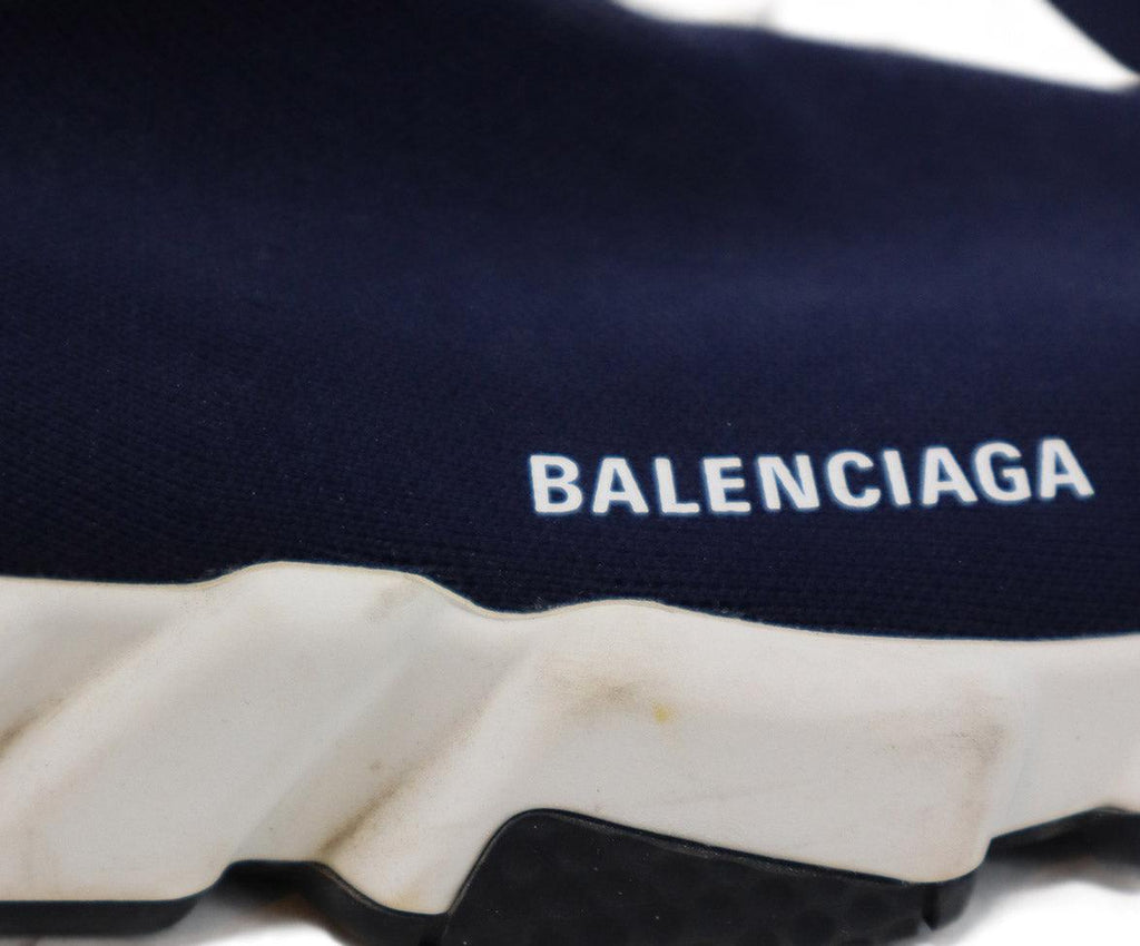 Balenciaga Navy Spandex Sneakers sz 9 - Michael's Consignment NYC