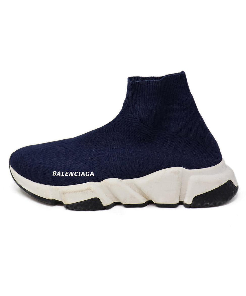 Balenciaga Navy Spandex Sneakers sz 9 - Michael's Consignment NYC