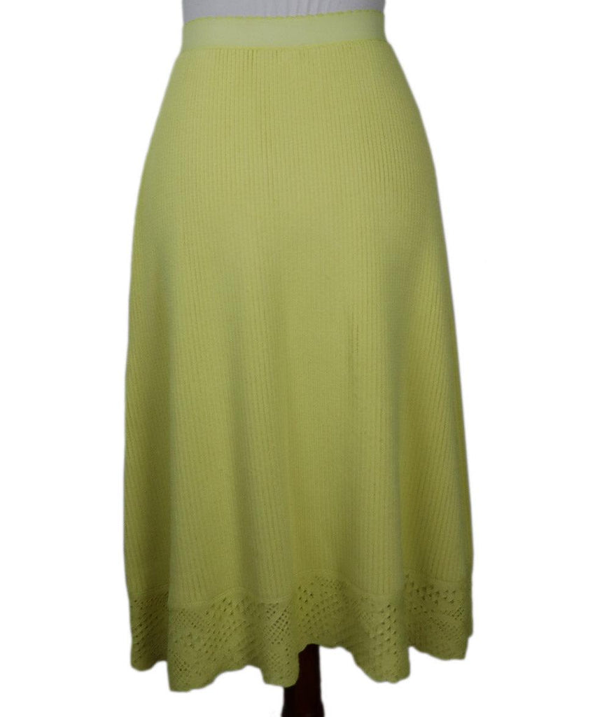 Balenciaga Neon Yellow Knit Skirt sz 6 - Michael's Consignment NYC
