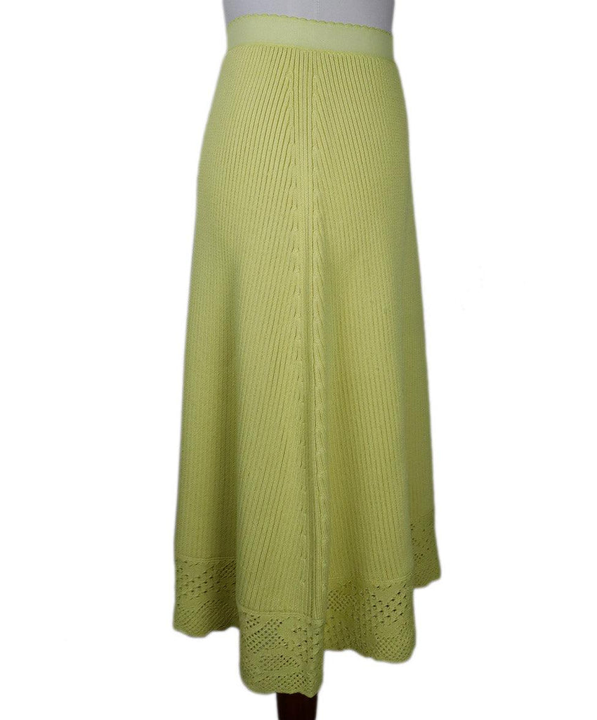 Balenciaga Neon Yellow Knit Skirt sz 6 - Michael's Consignment NYC