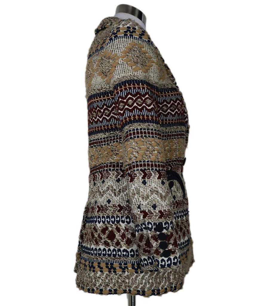 Blaze Beige & Burgundy Tweed Jacket sz 4 - Michael's Consignment NYC