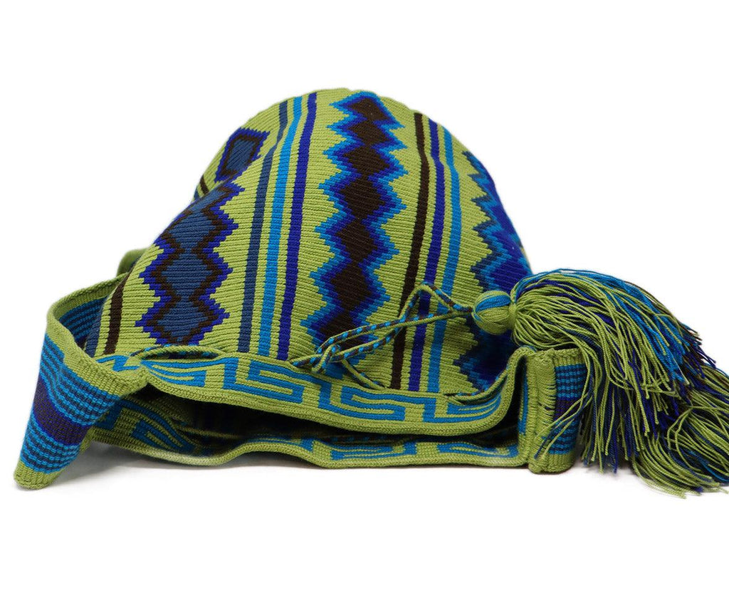 Blue & Green Woven Cotton Crossbody - Michael's Consignment NYC