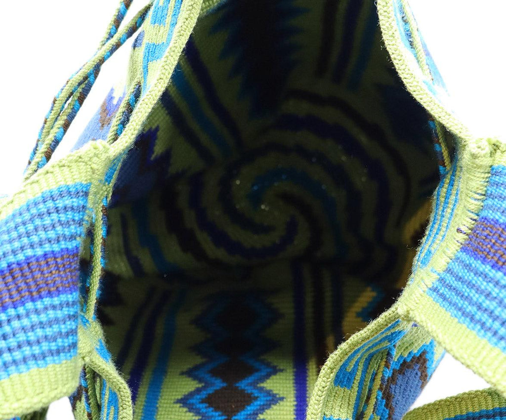 Blue & Green Woven Cotton Crossbody - Michael's Consignment NYC