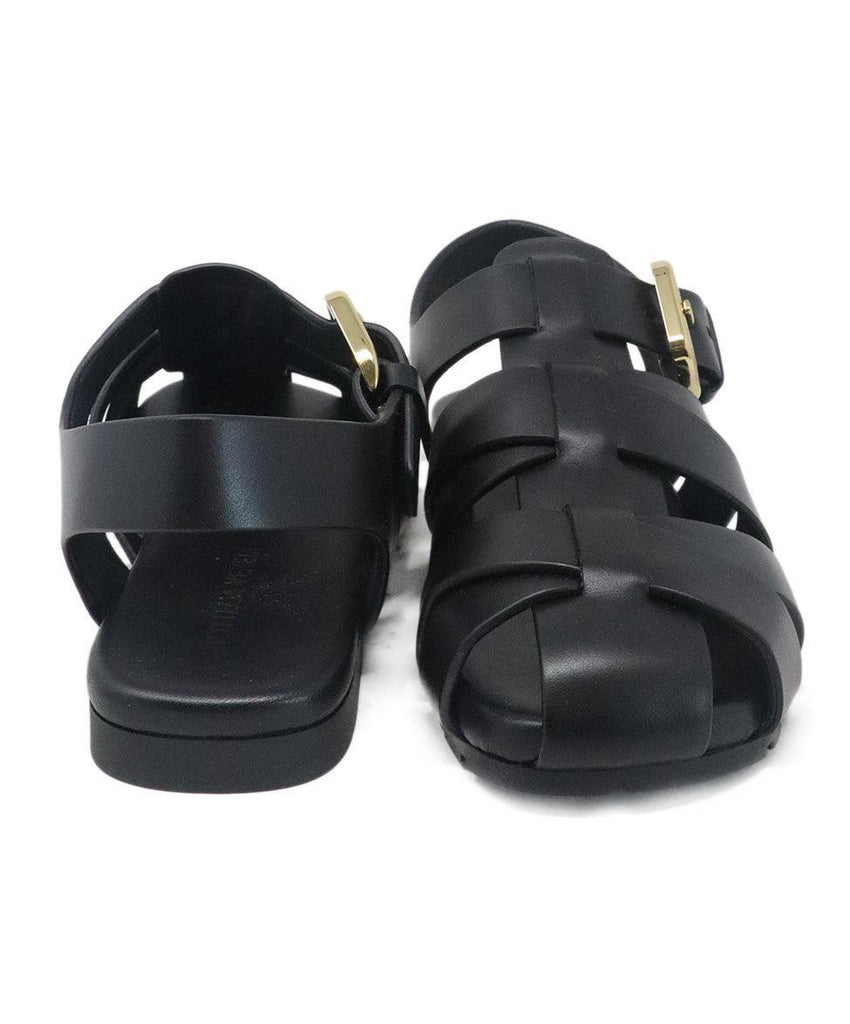 Bottega Veneta Alfie Black Leather Sandals - Michael's Consignment NYC