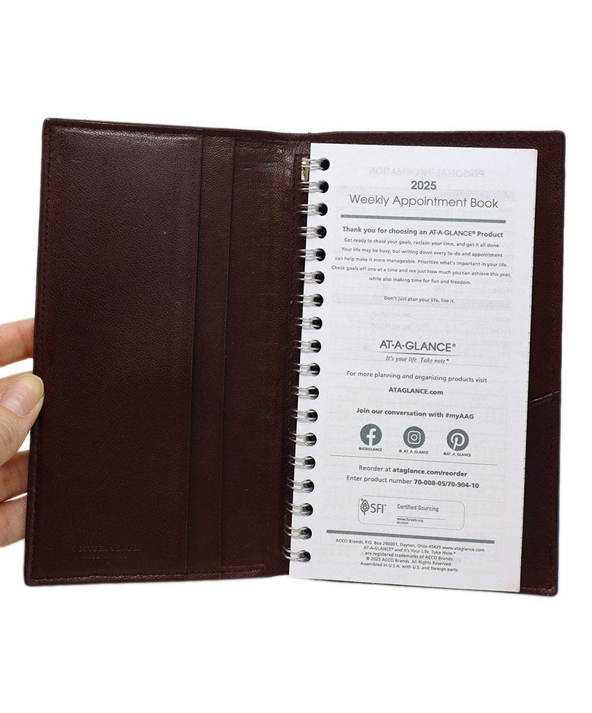 Bottega Veneta Brown Woven Leather Address Book - Michael's Consignment NYC