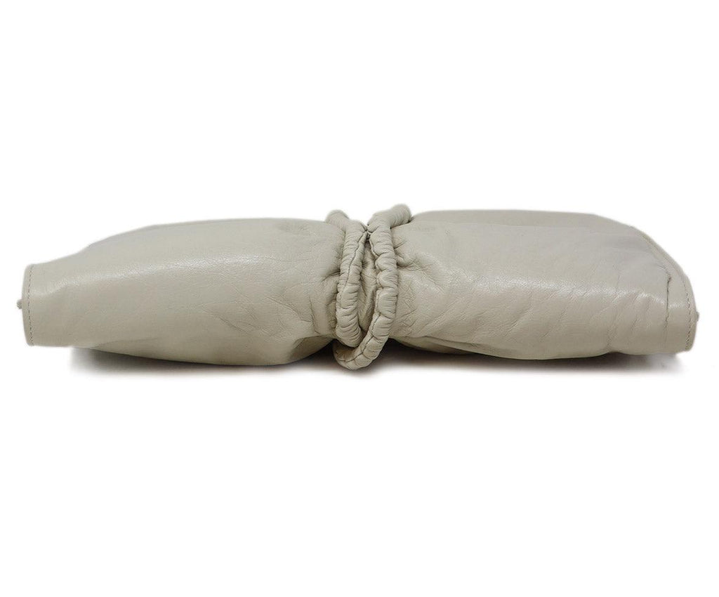 Bottega Veneta Ivory Leather Clutch - Michael's Consignment NYC