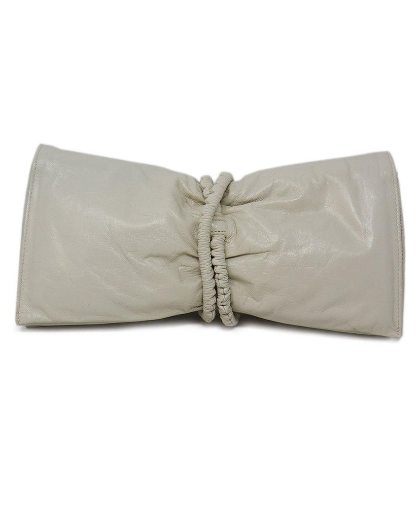 Bottega Veneta Ivory Leather Clutch - Michael's Consignment NYC