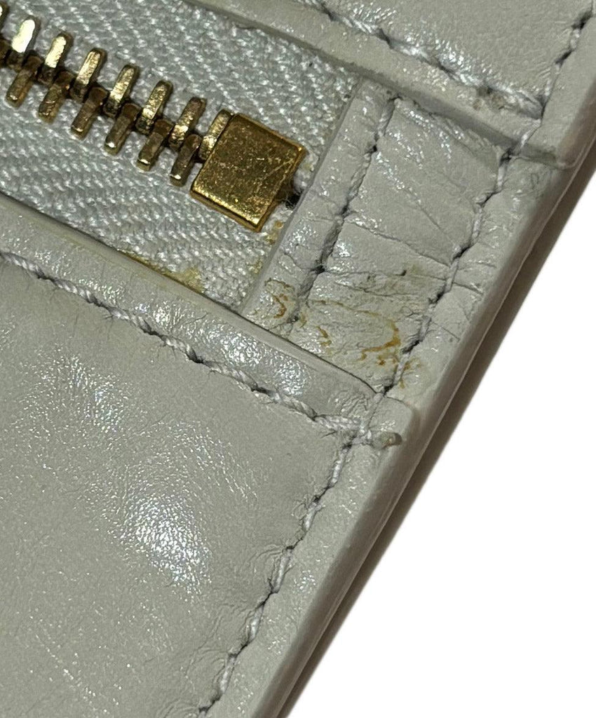 Bottega Veneta Ivory Leather Clutch - Michael's Consignment NYC