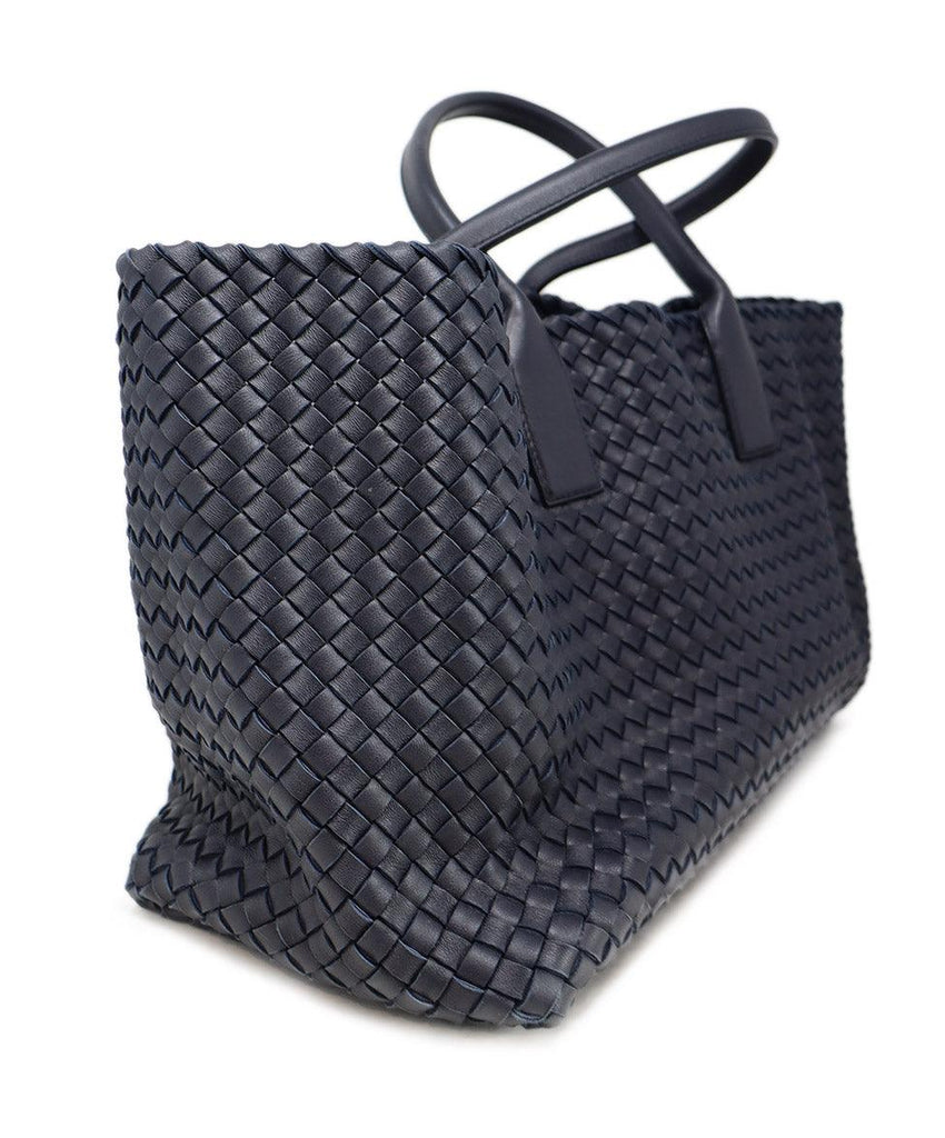Bottega Veneta Navy Medium Cabat Tote - Michael's Consignment NYC
