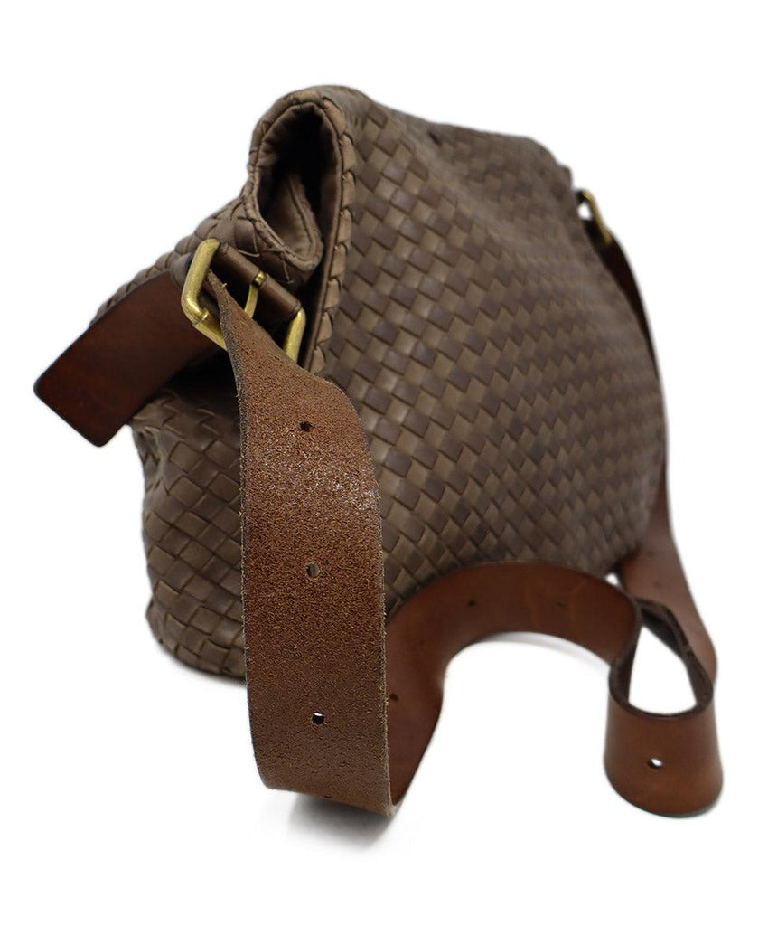 Bottega Veneta Taupe Brown Woven Leather Crossbody - Michael's Consignment NYC