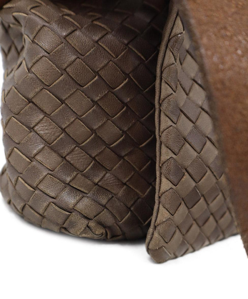 Bottega Veneta Taupe Brown Woven Leather Crossbody - Michael's Consignment NYC