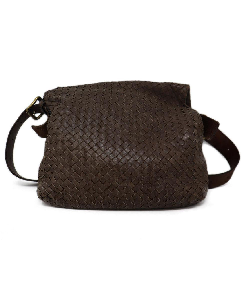 Bottega Veneta Taupe Brown Woven Leather Crossbody - Michael's Consignment NYC