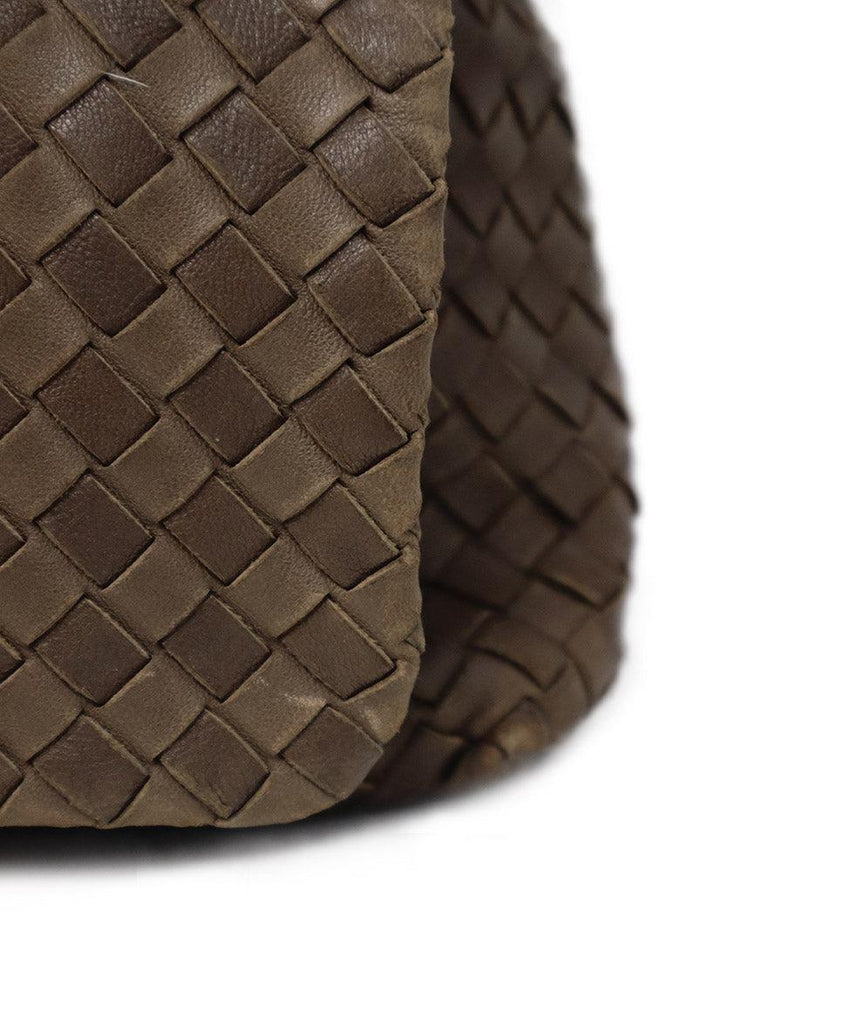 Bottega Veneta Taupe Brown Woven Leather Crossbody - Michael's Consignment NYC