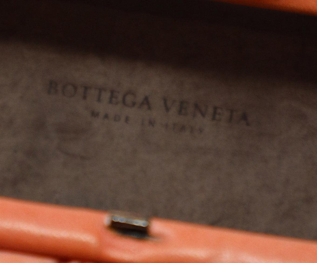 Bottega Veneta Vintage White & Peach Leather Knot Clutch - Michael's Consignment NYC