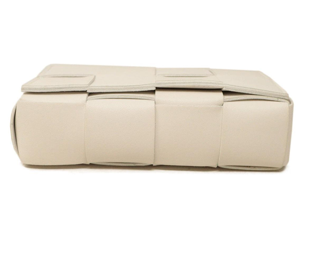 Bottega Veneta White Cassette Belt Bag - Michael's Consignment NYC
