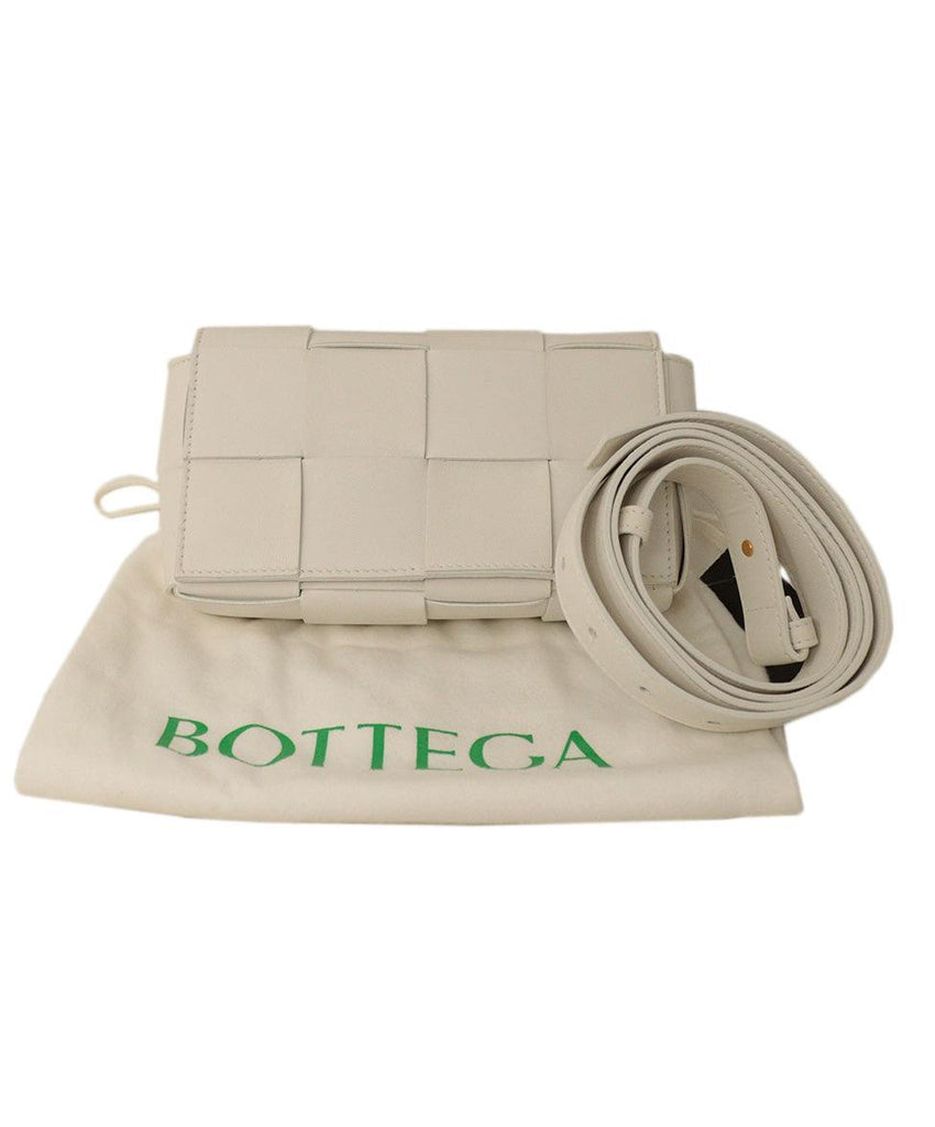 Bottega Veneta White Cassette Belt Bag - Michael's Consignment NYC