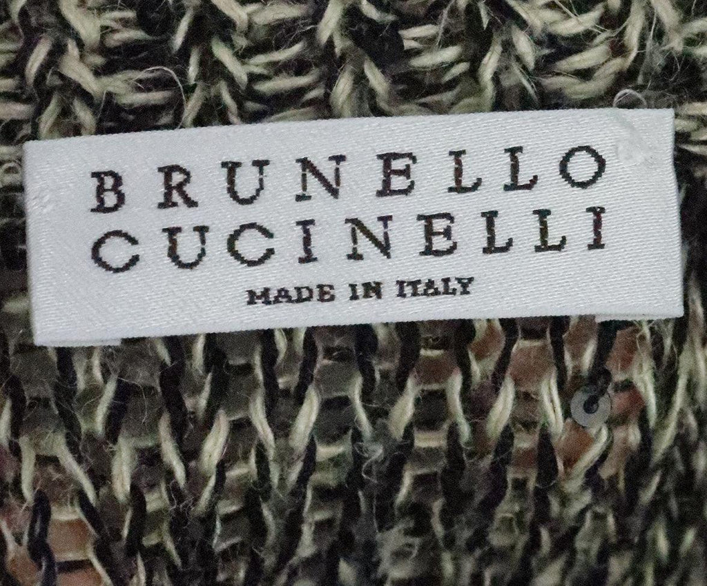 Brunello Cucinelli Black & Cream Sequin Cardigan sz 8 - Michael's Consignment NYC