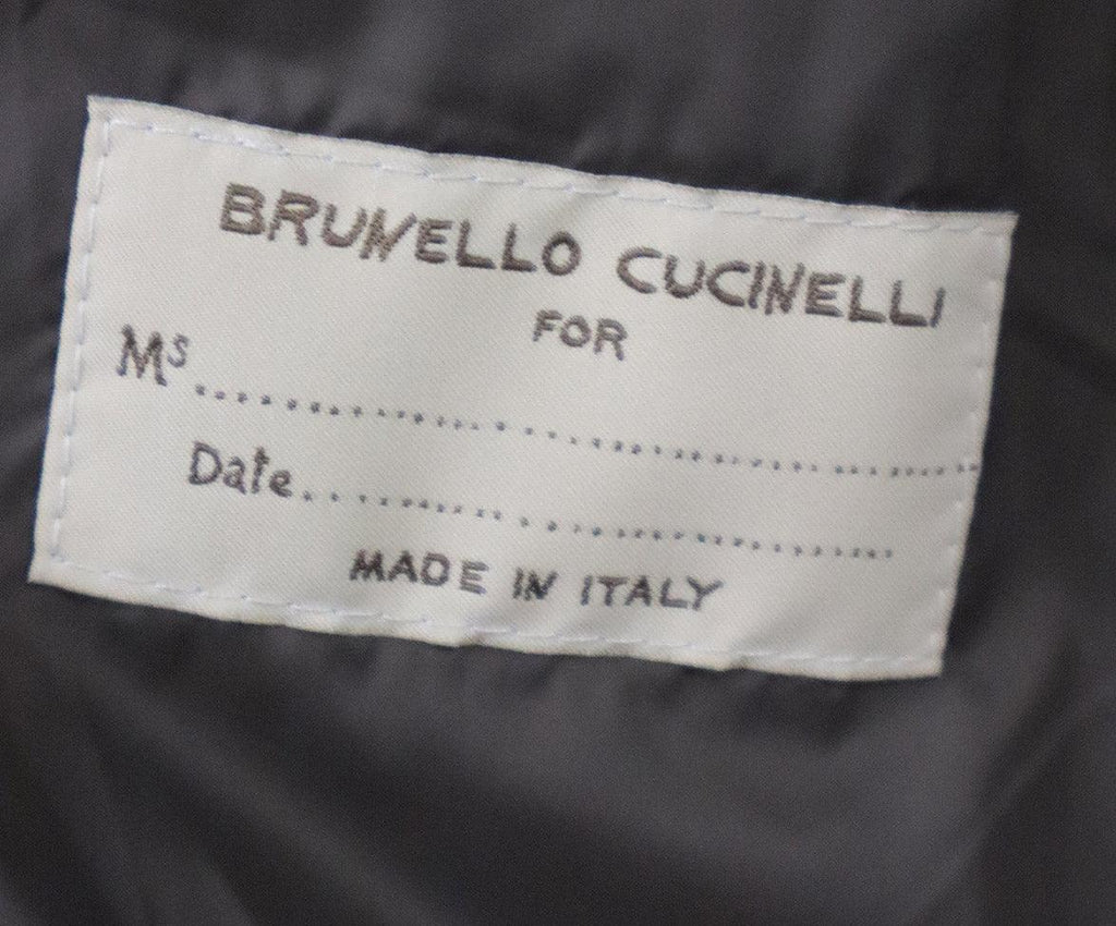 Brunello Cucinelli Bronze Leather Coat sz 14 - Michael's Consignment NYC