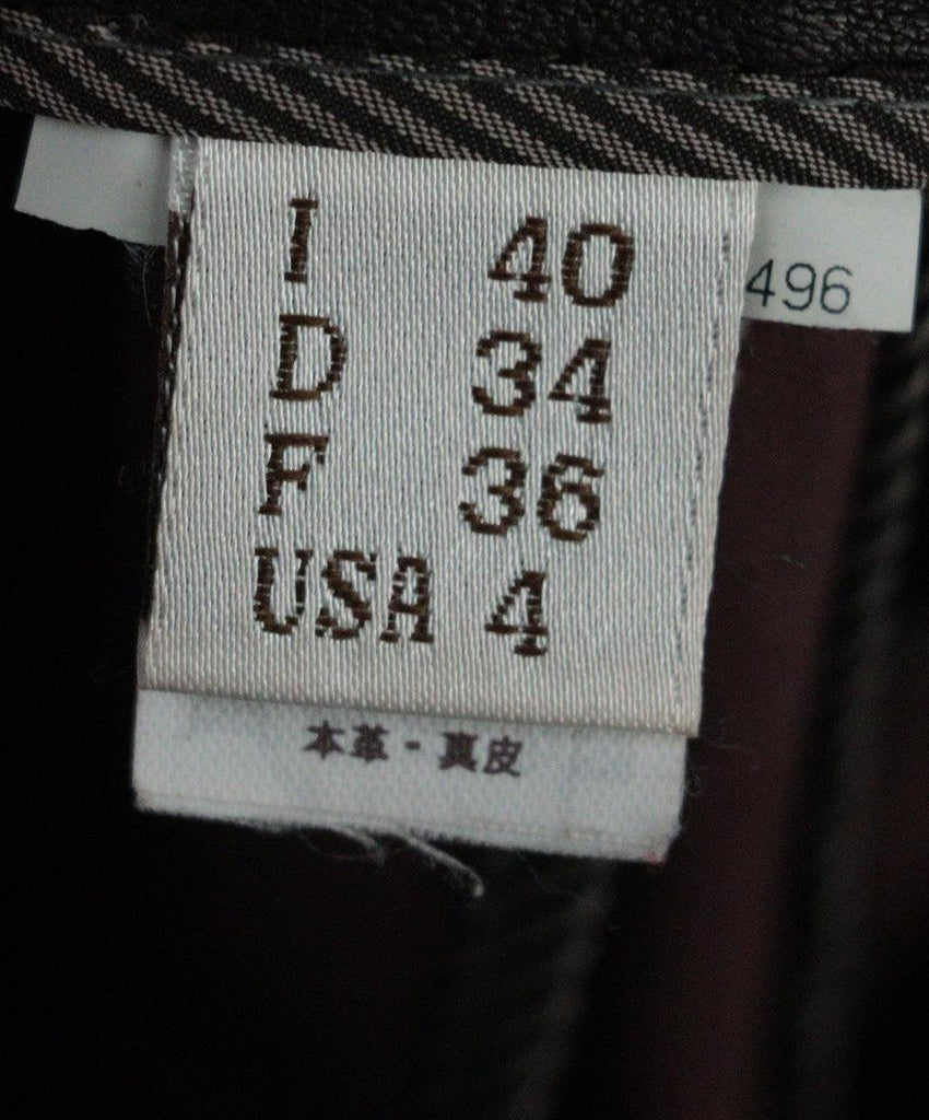 Brunello Cucinelli Brown Leather Pants sz 4 - Michael's Consignment NYC
