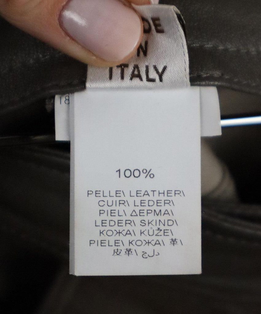 Brunello Cucinelli Grey Leather Pants sz 2 - Michael's Consignment NYC