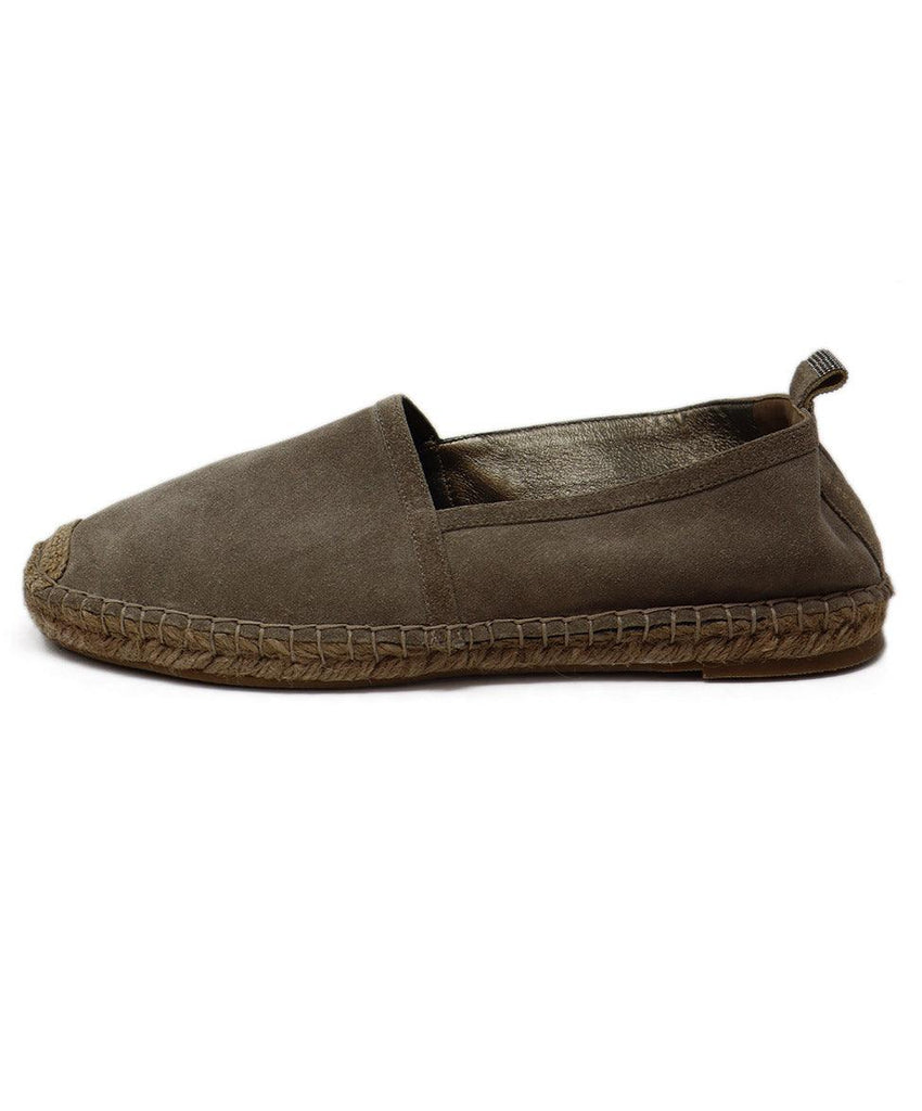 Brunello Cucinelli Taupe Suede Espadrilles sz 8 - Michael's Consignment NYC