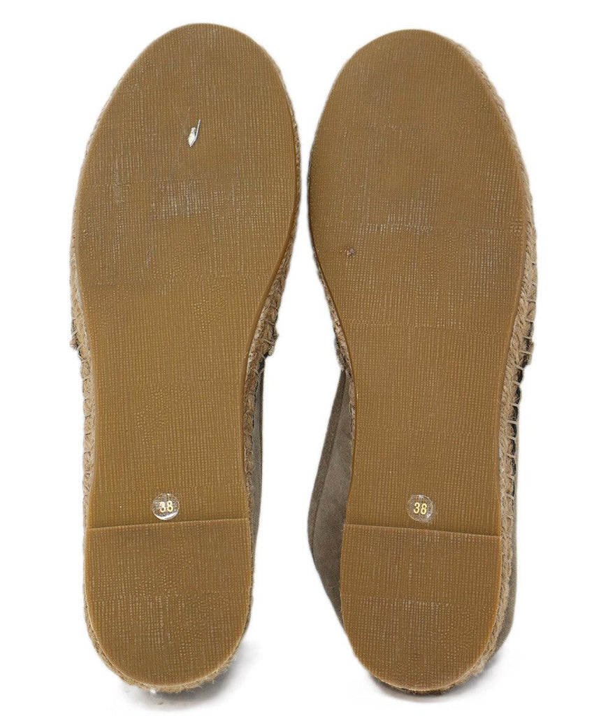 Brunello Cucinelli Taupe Suede Espadrilles sz 8 - Michael's Consignment NYC