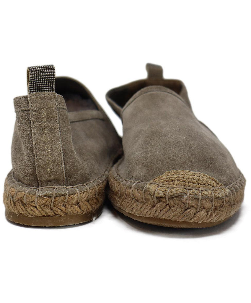 Brunello Cucinelli Taupe Suede Espadrilles sz 8 - Michael's Consignment NYC