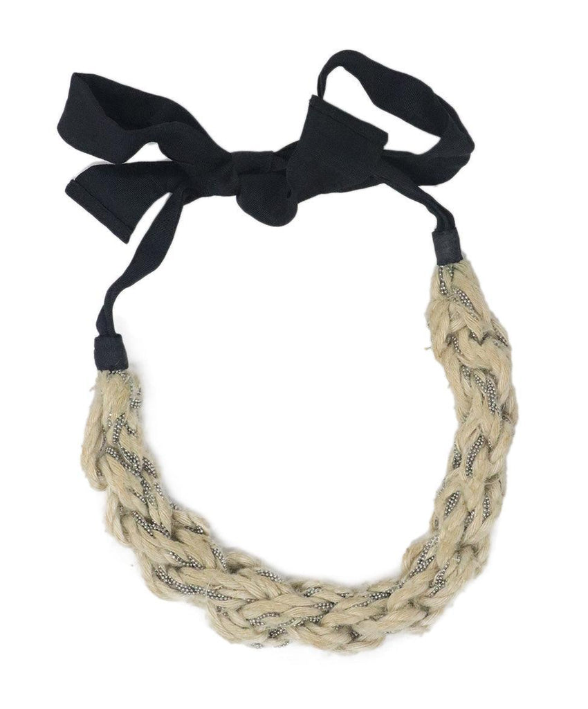 Brunello Cucinelli Twisted Raffia Necklace - Michael's Consignment NYC