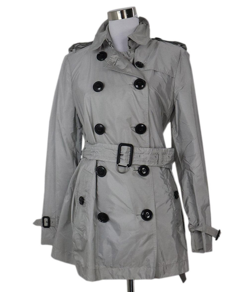 Burberry Brit Grey Nylon Coat sz 12 - Michael's Consignment NYC