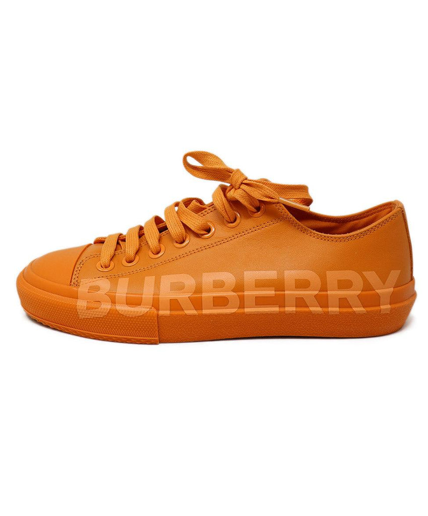 Burberry Orange Leather Sneakers sz 9 - Michael's Consignment NYC