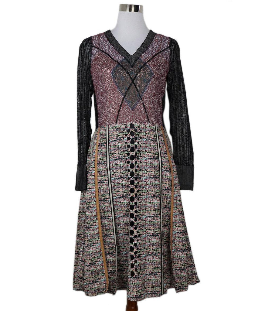 Byron Lars Black & Multicolor Lace Dress sz 8 - Michael's Consignment NYC