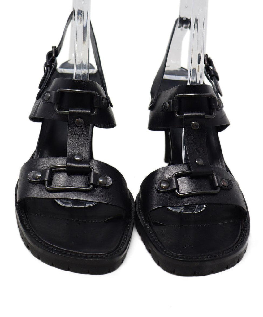 Calvin Klein Black Leather Buckle Sandals sz 8.5 - Michael's Consignment NYC
