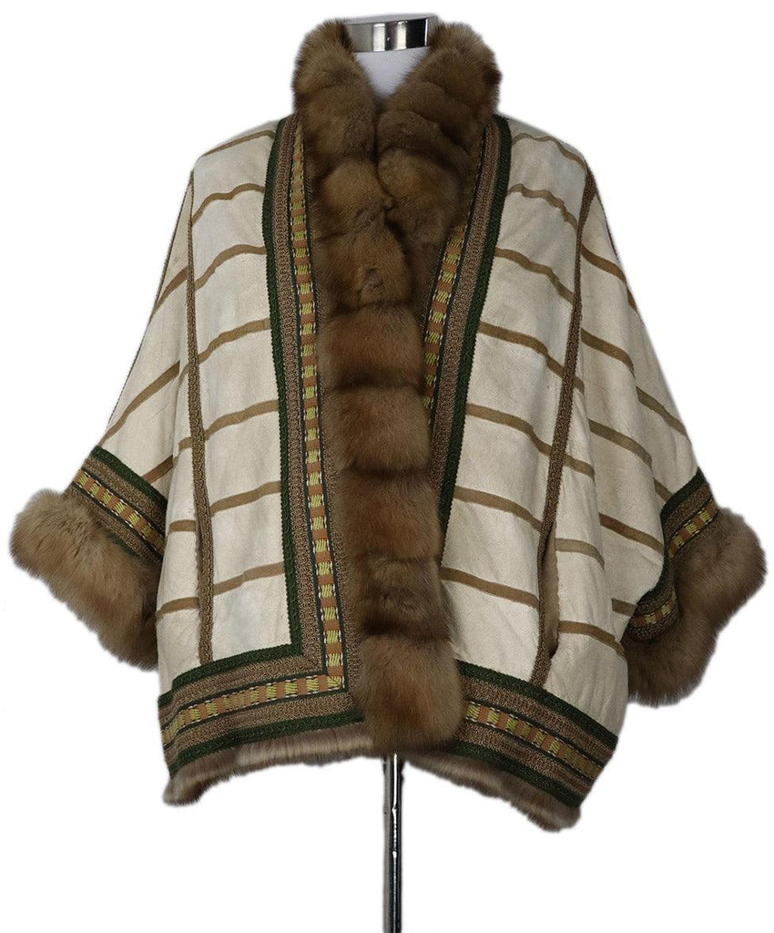 Carlo Tivioli Blonde Sable Fur Reversible Coat sz 4 - Michael's Consignment NYC
