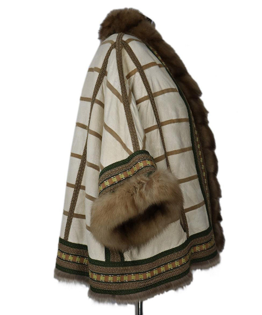Carlo Tivioli Blonde Sable Fur Reversible Coat sz 4 - Michael's Consignment NYC