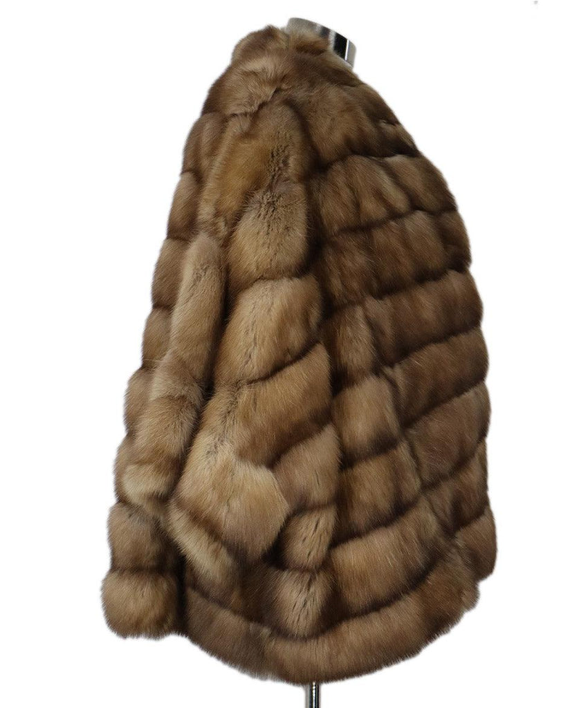 Carlo Tivioli Blonde Sable Fur Reversible Coat sz 4 - Michael's Consignment NYC