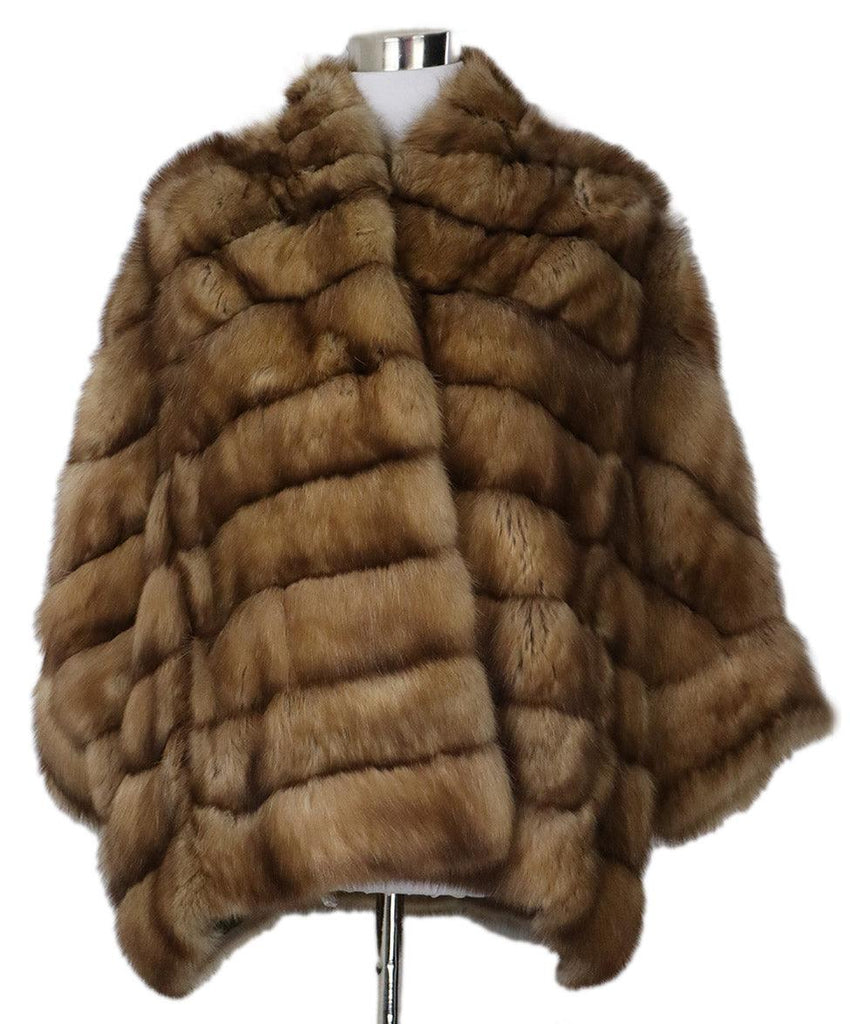 Carlo Tivioli Blonde Sable Fur Reversible Coat sz 4 - Michael's Consignment NYC