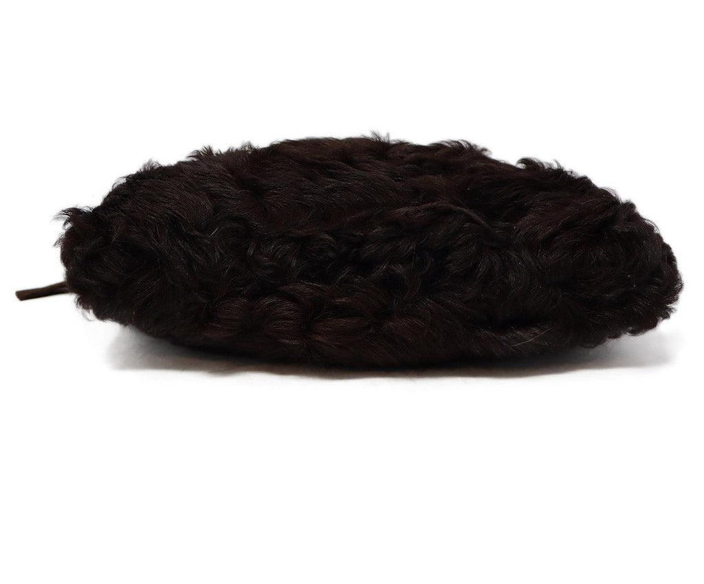 Carlo Tivioli Brown Fur Shearling Clutch - Michael's Consignment NYC