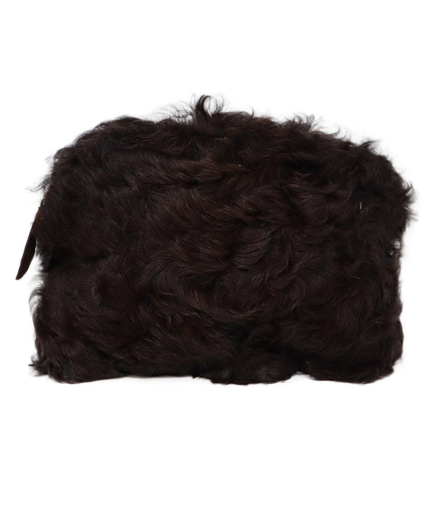 Carlo Tivioli Brown Fur Shearling Clutch - Michael's Consignment NYC