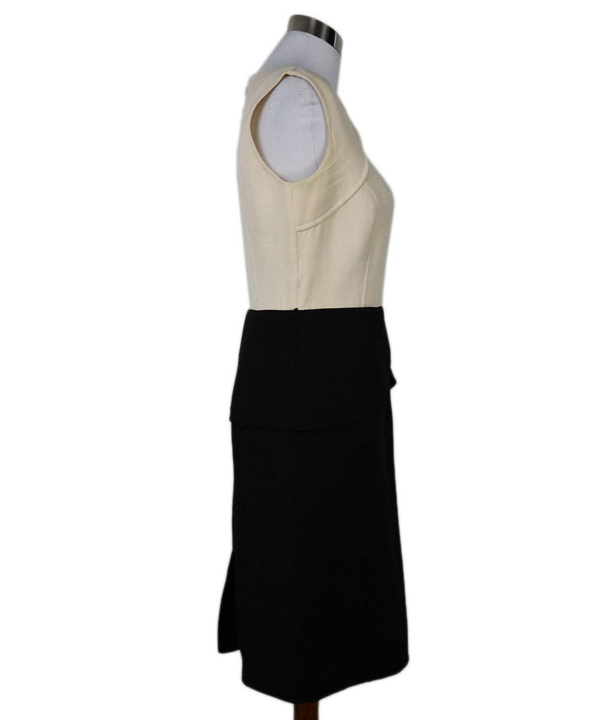 Carolina Herrera Black & Cream Wool Dress sz 4 - Michael's Consignment NYC
