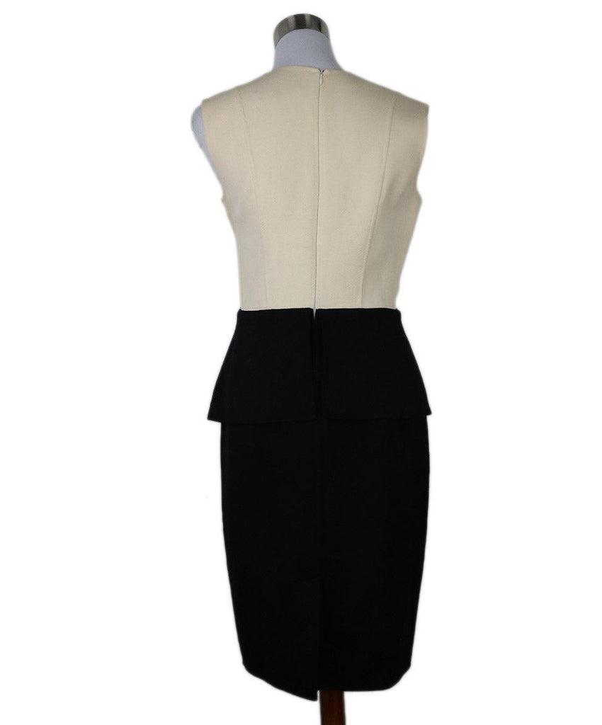 Carolina Herrera Black & Cream Wool Dress sz 4 - Michael's Consignment NYC