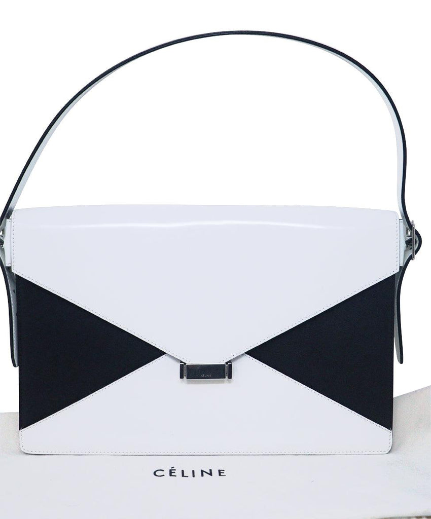 Celine B&W Leather Shoulder Bag - Michael's Consignment NYC